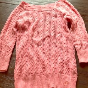 American Eagle Women’s Scoop Neck Mesh Sweater